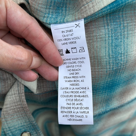 EUC Pendleton wool long sleeve button down size large - Picture 10 of 10